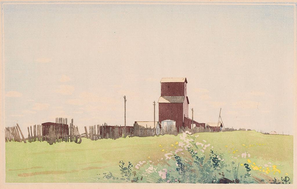 Walter Joseph (W.J.) Phillips (1884-1963) - Grain Elevator at La Salle, Manitoba