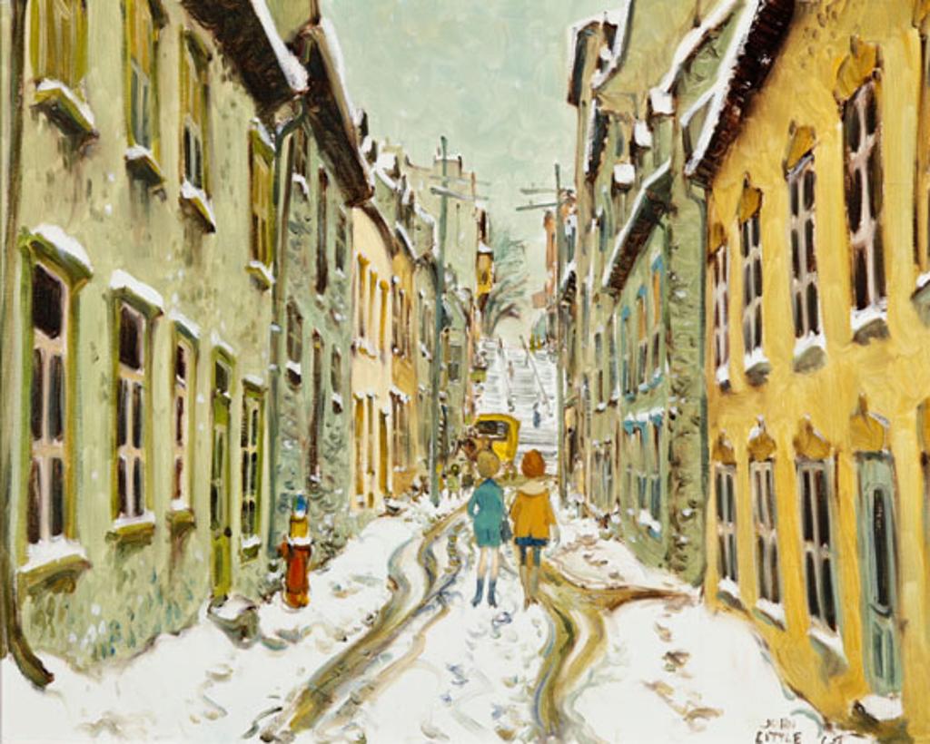 John Geoffrey Caruthers Little (1928-2024) - La petite rue Champlain, Quebec