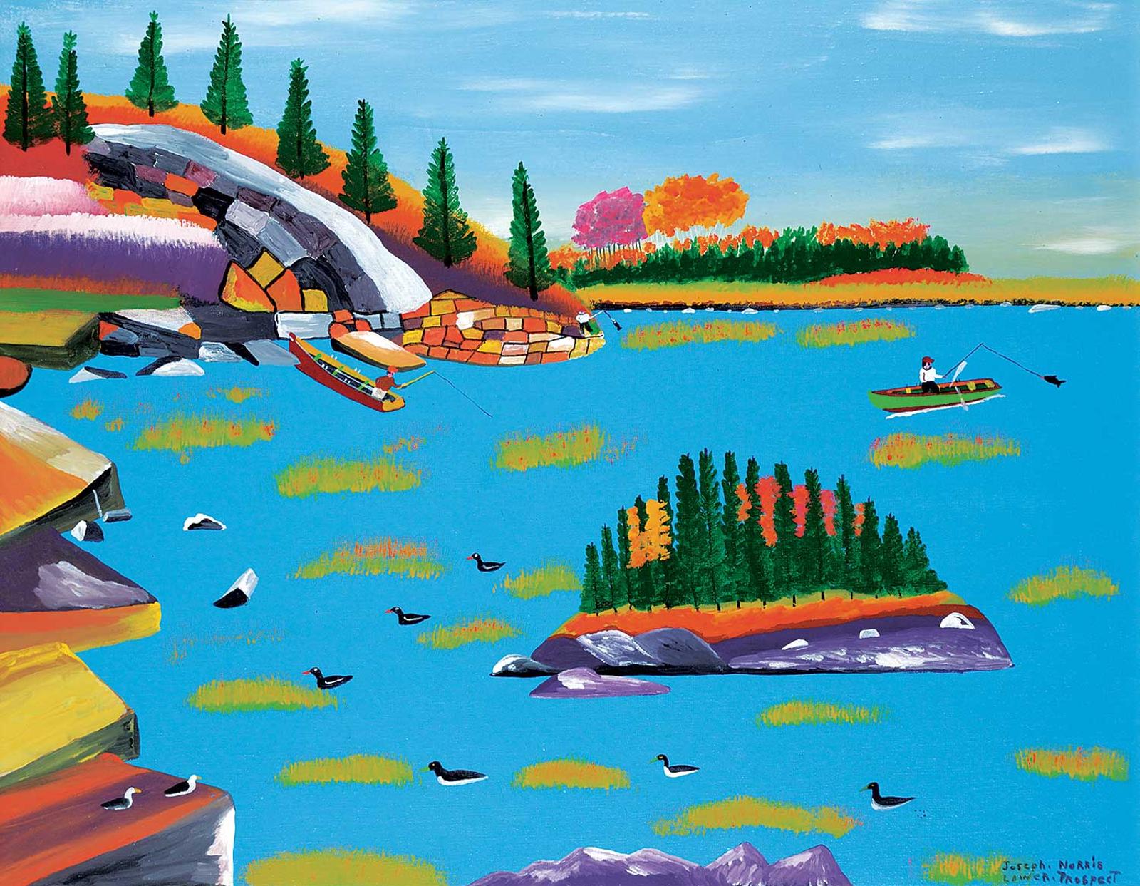Joe Norris (1925-1996) - Untitled - Fishing off the Point