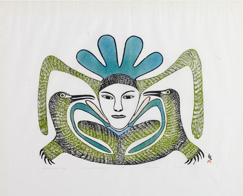 Kenojuak Ashevak (1927-2013) - Goddess Of The Sky