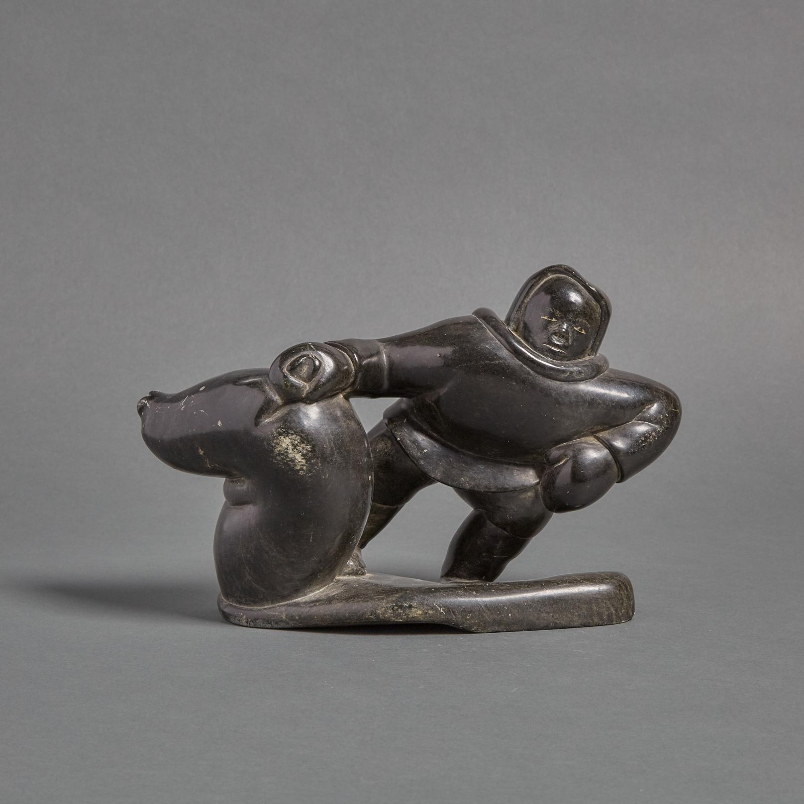 Levi Qumaluk (1919-1997) - Hunter With Seal