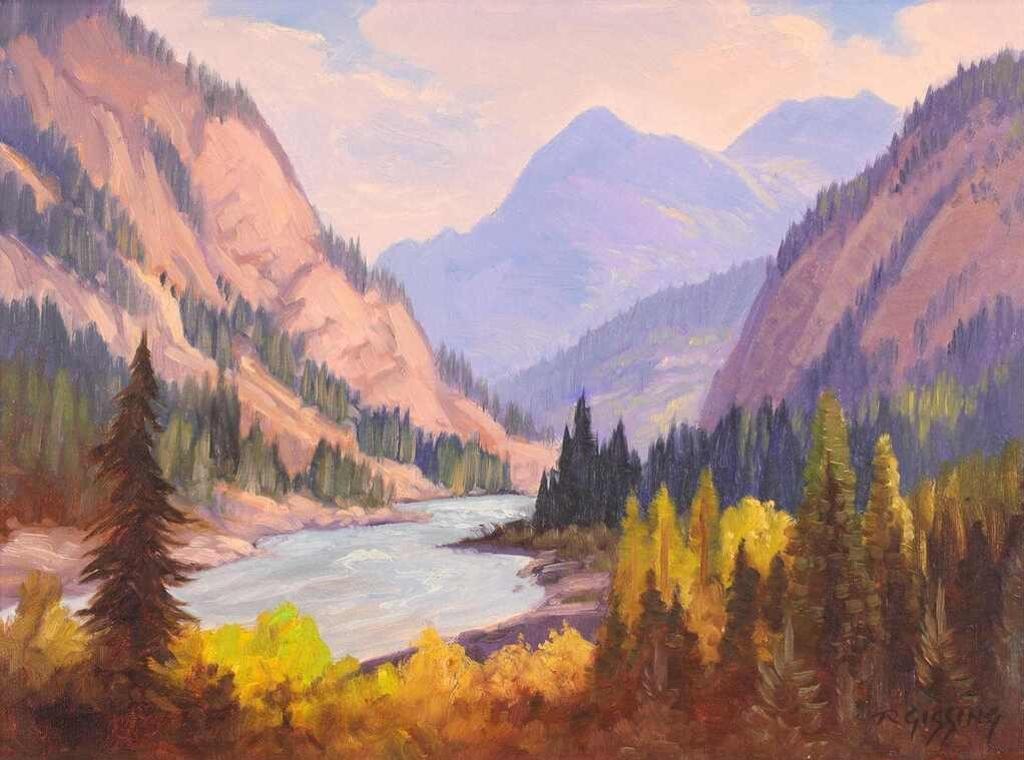 Roland Gissing (1895-1967) - In Fraser River Canyon; 1966