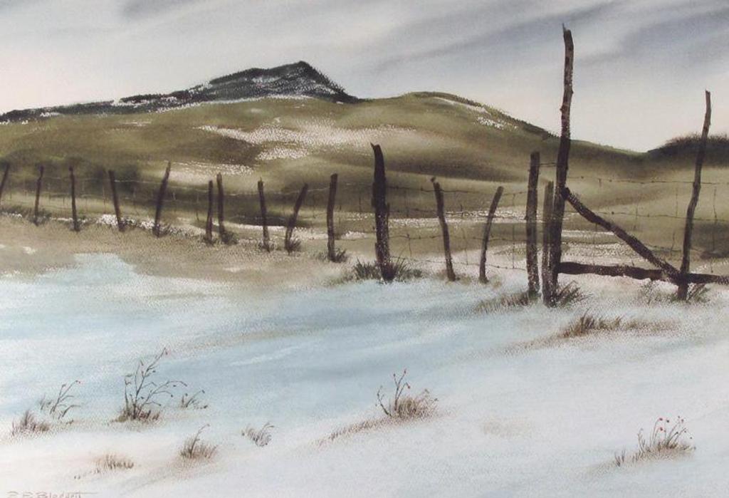 Stanford Earl Blodgett (1909-2006) - Foothills Landscape With Old Fence