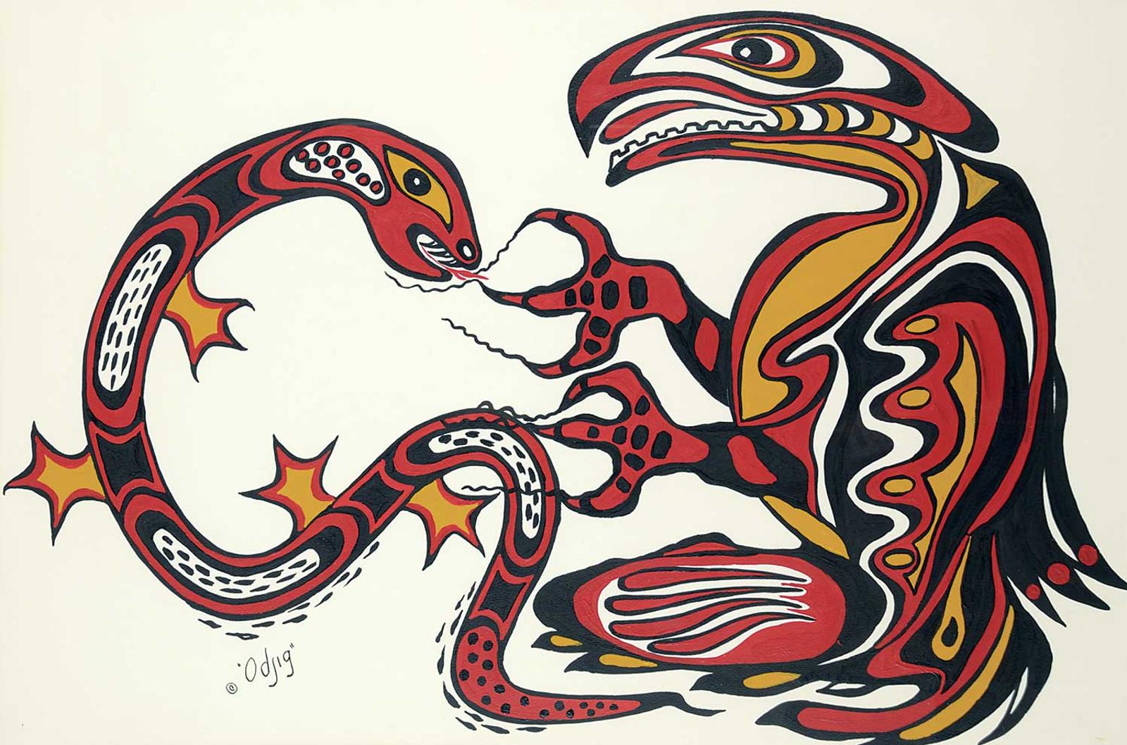 Daphne Odjig (1919-2016) - The Battle of Good and Evil