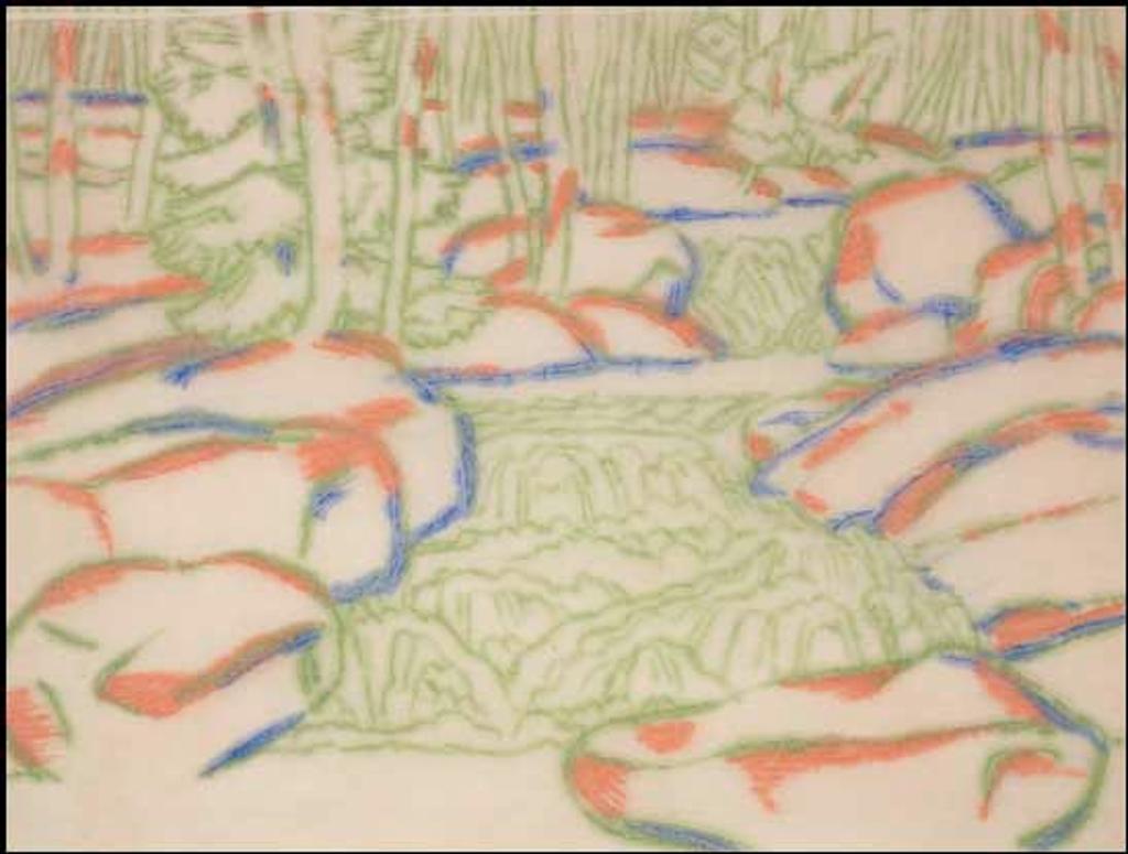 David Browne Milne (1882-1953) - Waterfall