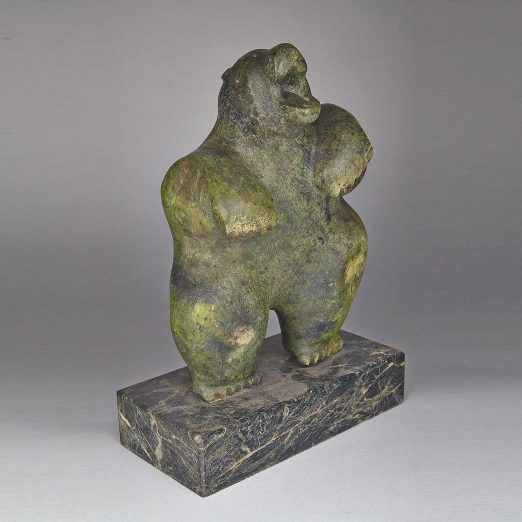 Pauta Saila (1916-2009) - Growling Polar Bear On Hind Legs