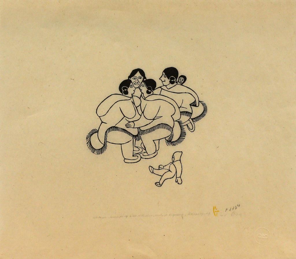 Hannah Kigusiuq (1931-1995) - Women Gossiping; 1979