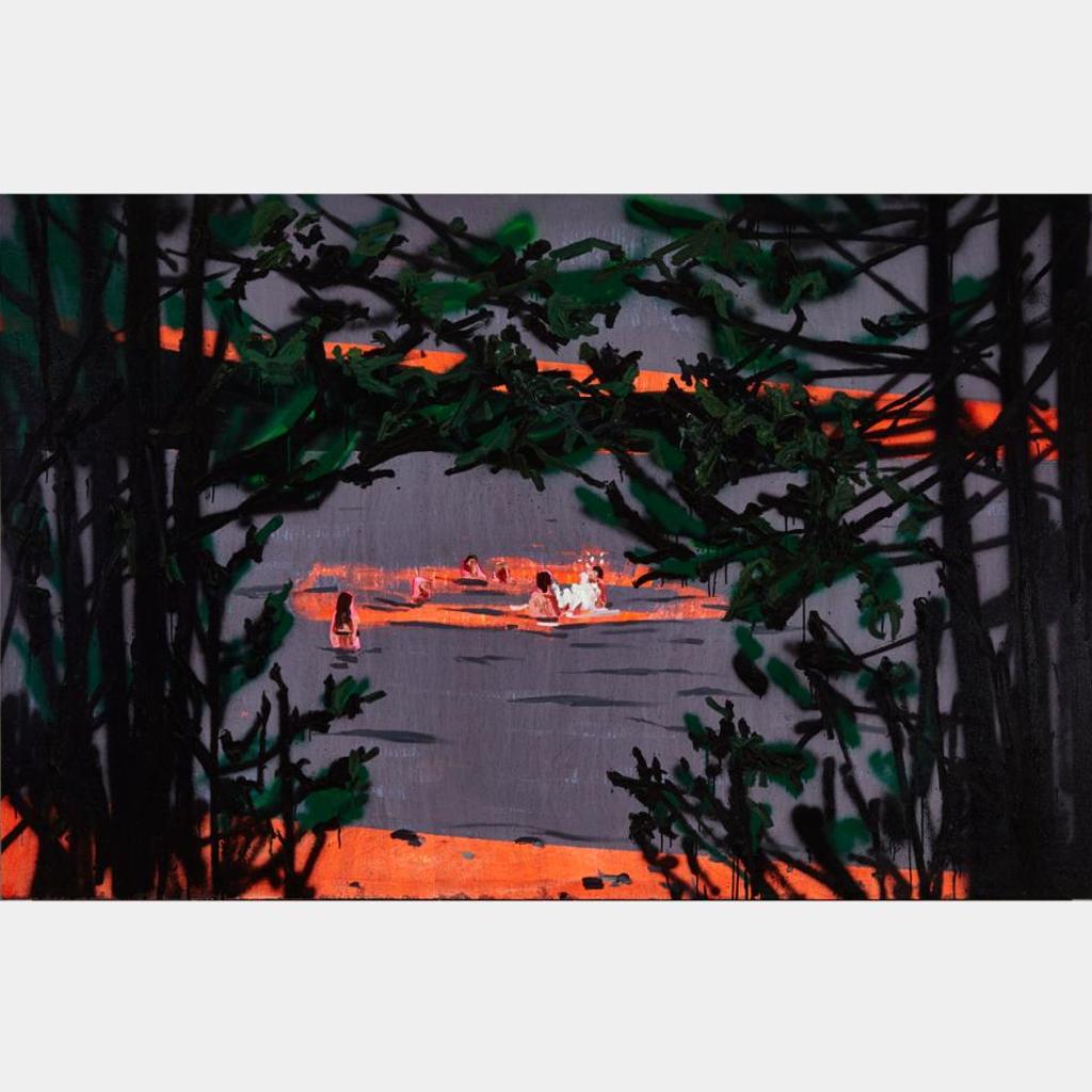Kim Dorland (1974) - Swimming In The Lake, 2007