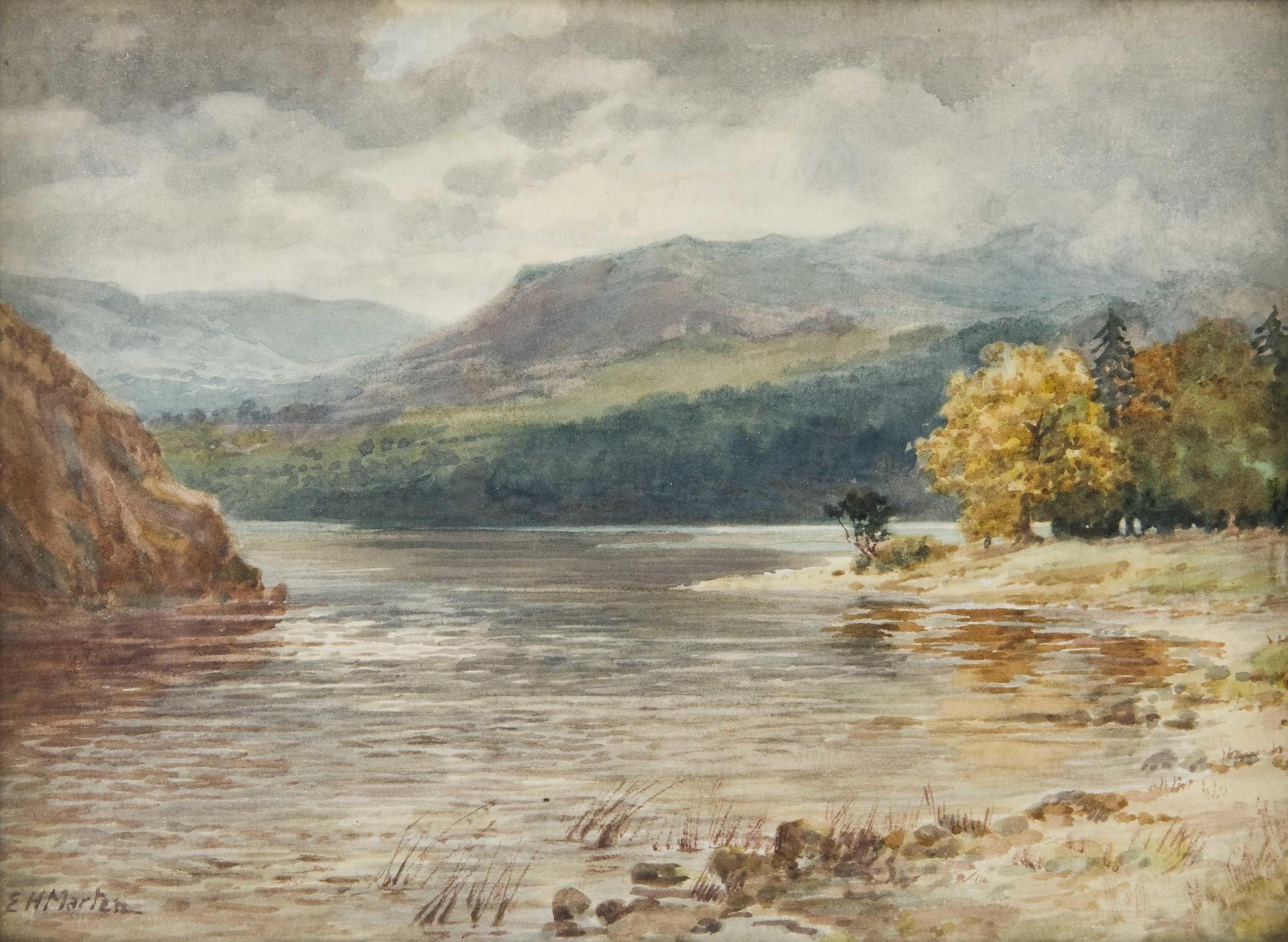 Elliot Henry Marten (1886-1910) - Ullswater 6 7/8 x 9 3/4in (7.2 x 24.9cm)