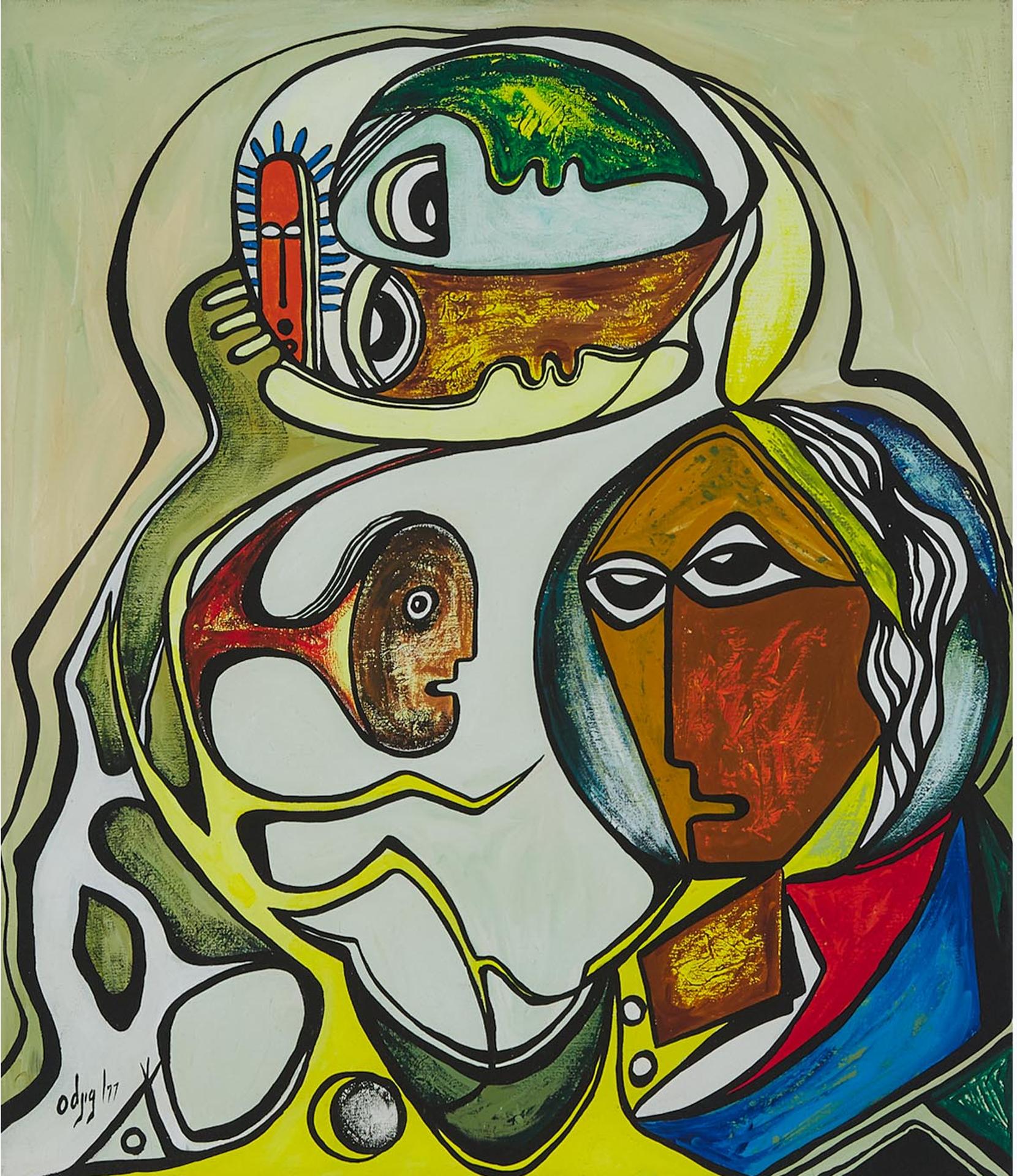 Daphne Odjig (1919-2016) - They Tell Us Many Things, 1977