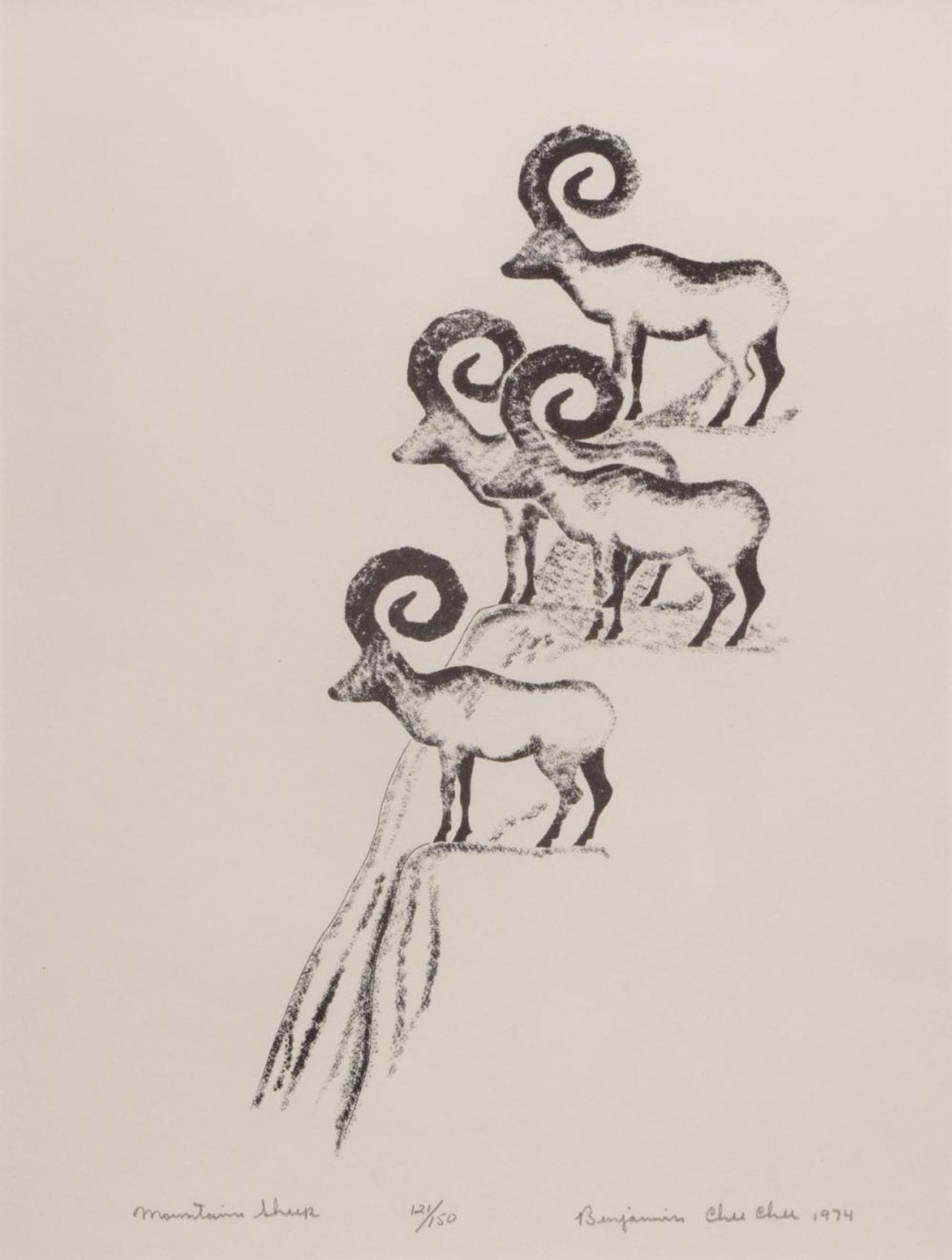 Benjamin Chee Chee (1944-1977) - Mountain Sheep