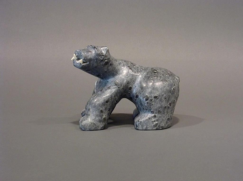 Joseph Quqqiaq - a grey soapstone