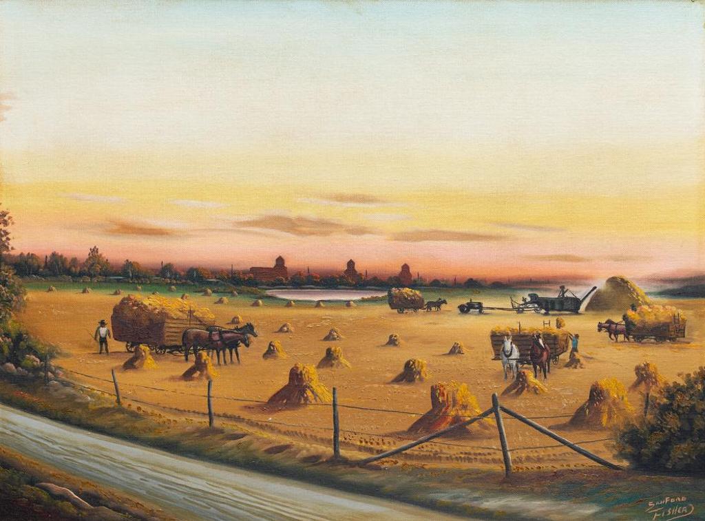Sanford Fisher (1927-1988) - Untitled - Haying