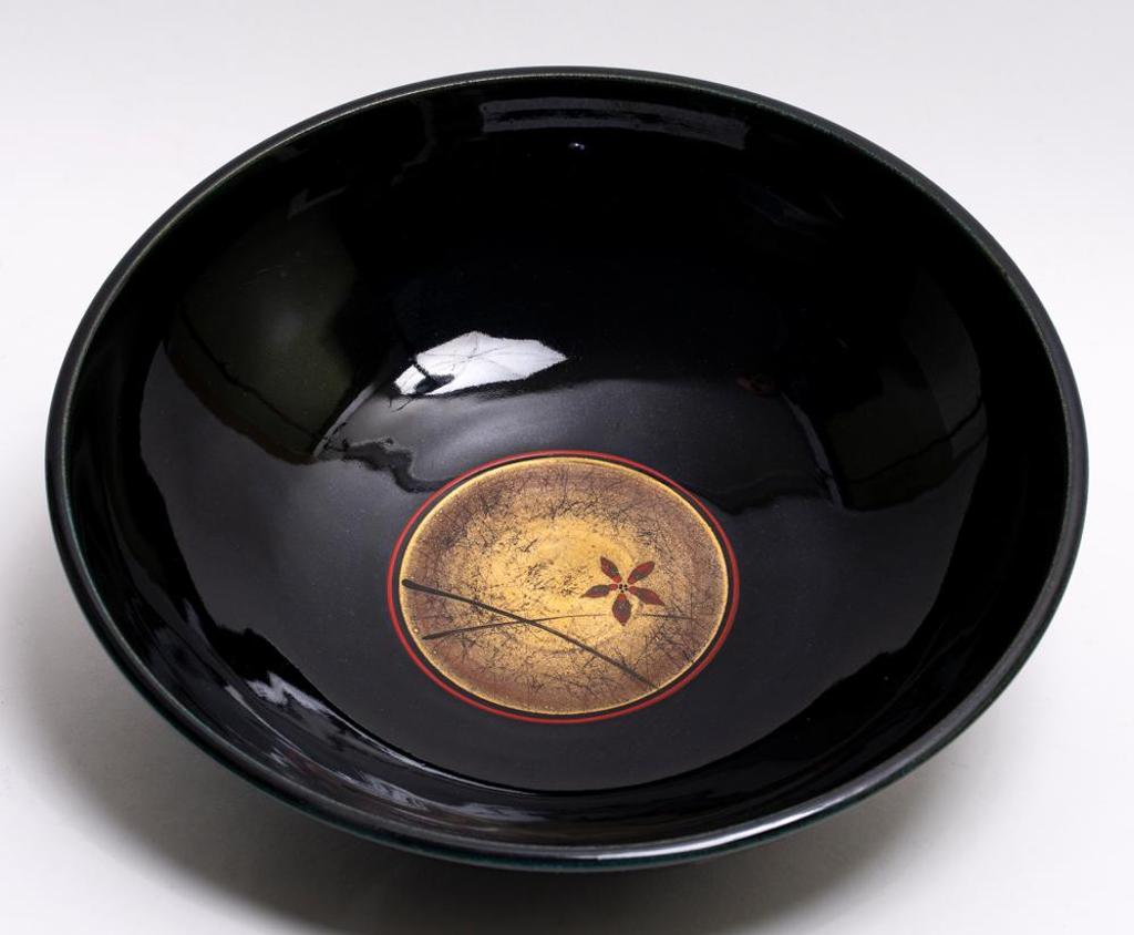 Randy Anderson - Black Bowl with Golden Centre