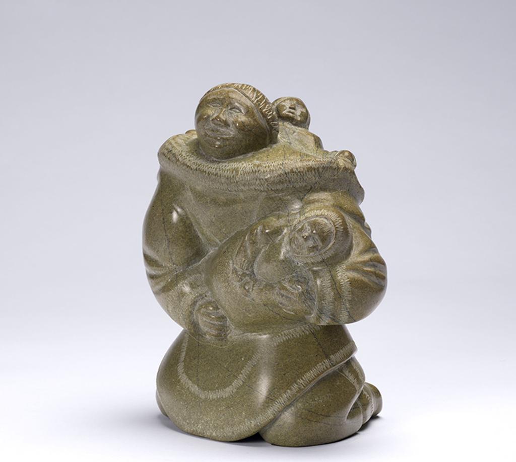 Annie Michael (1935-1999) - Kneeling Mother with Child in Amaut