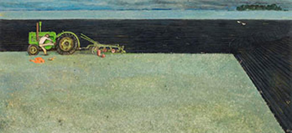 William Kurelek (1927-1977) - Starting Flywheel Tractor