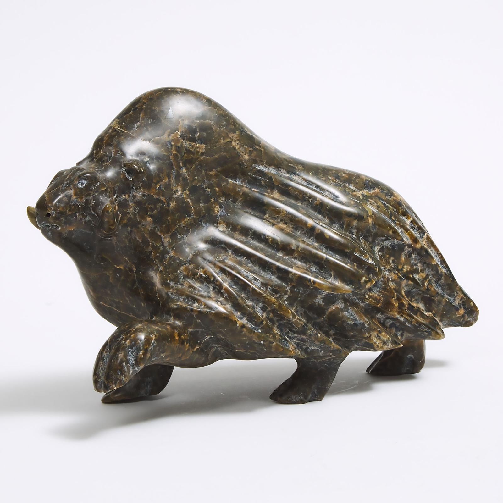Kananginak Pootoogook (1935-2010) - Wind Swept Muskox