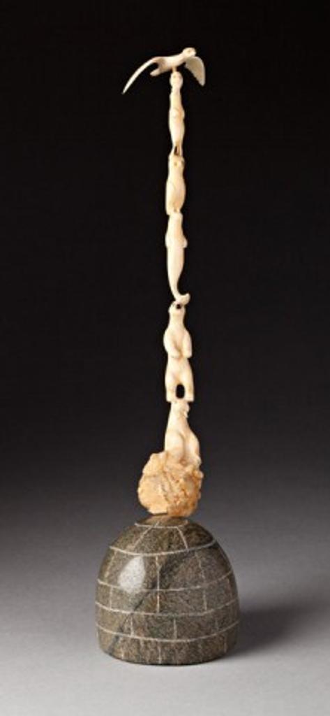 John Kaunak (1941) - Mottled dark green stone and ivory
