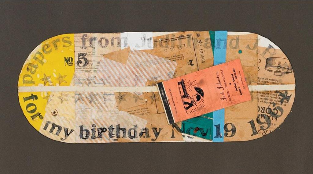 Gregory Richard Curnoe (1936-1992) - 28th Birthday Collage #5, 1964