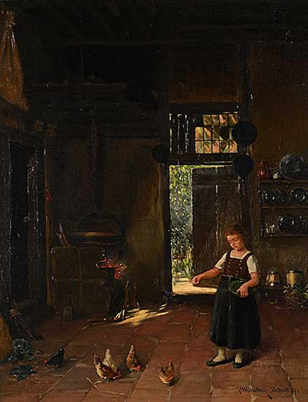 Paul Wilhelmi (1859-1943) - Untitled - Feeding Time
