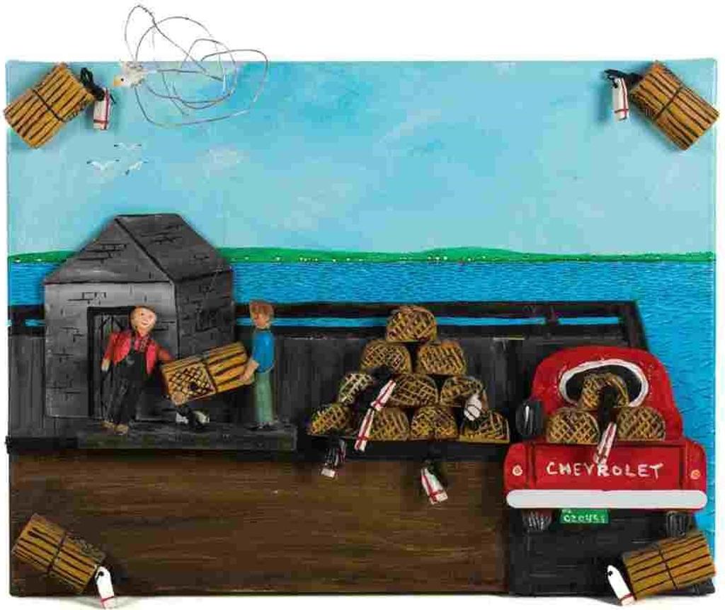 Paul McFadden (1951) - Acrylic and found objects on canvas