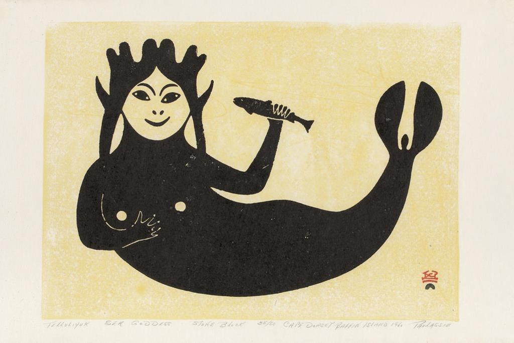 Paulassie Pootoogook (1927-2006) - Iyola Kingwatsiak