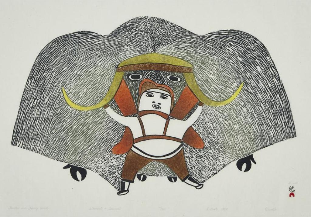 Pudlo Pudlat (1916-1992) - Hunter With Heavy Load