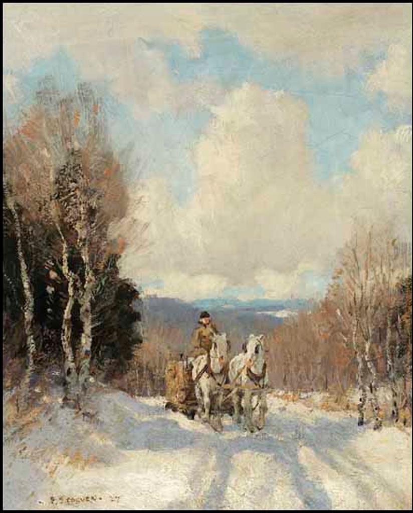 Frederick Simpson Coburn (1871-1960) - Hauling Logs