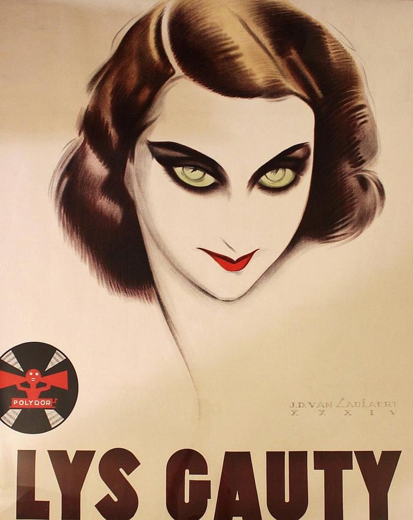J. D. Van Caulaert - a framed poster for Lys Gauty