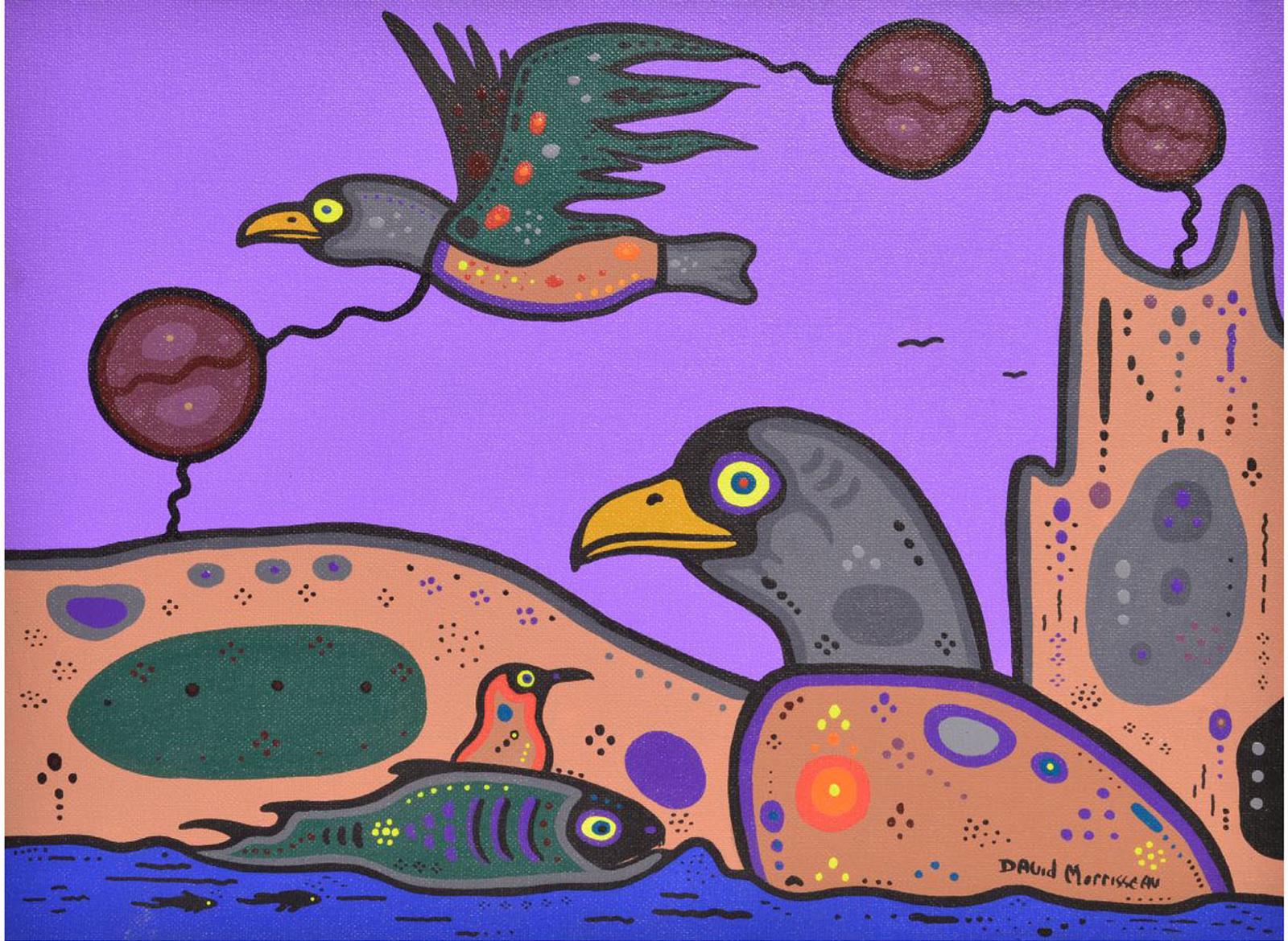 David Alfred Morrisseau (1961) - Eagle waiting for a message from Creator