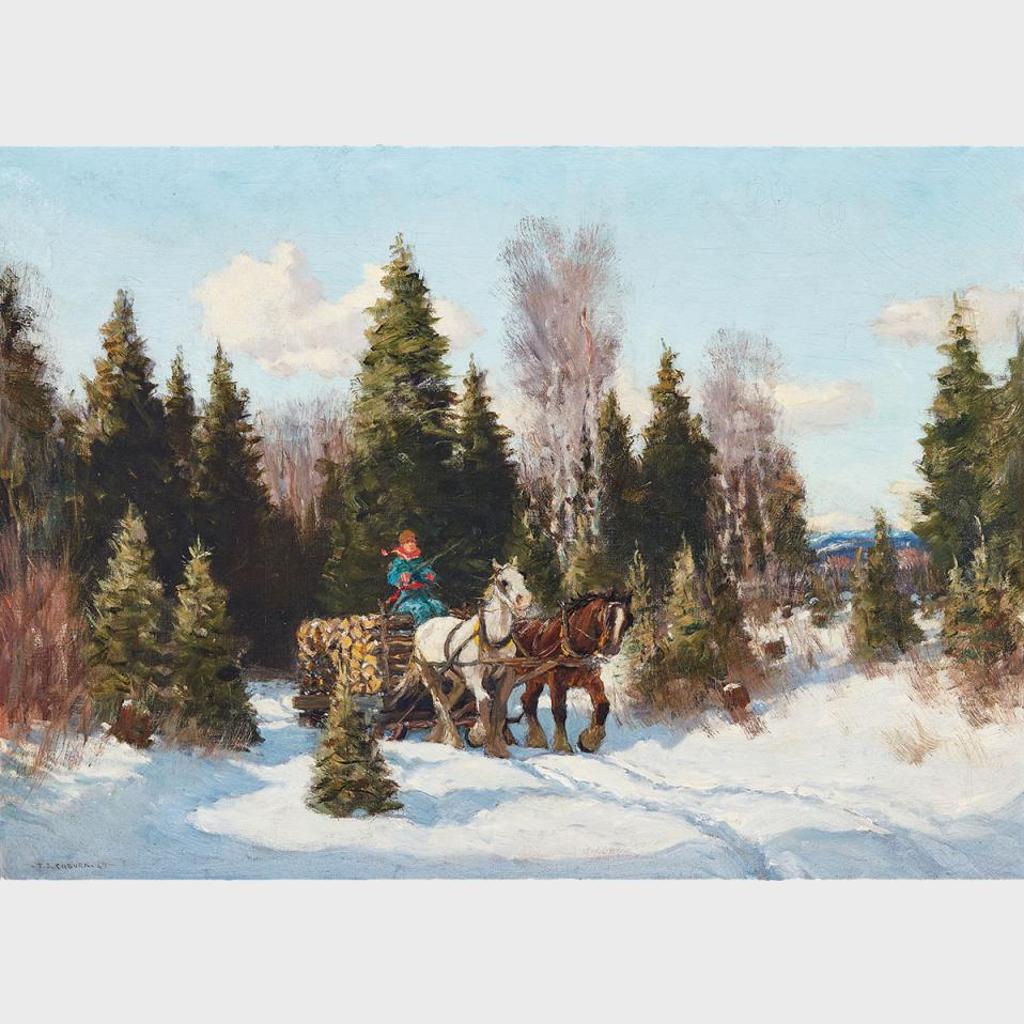 Frederick Simpson Coburn (1871-1960) - Hauling Logs, Winter