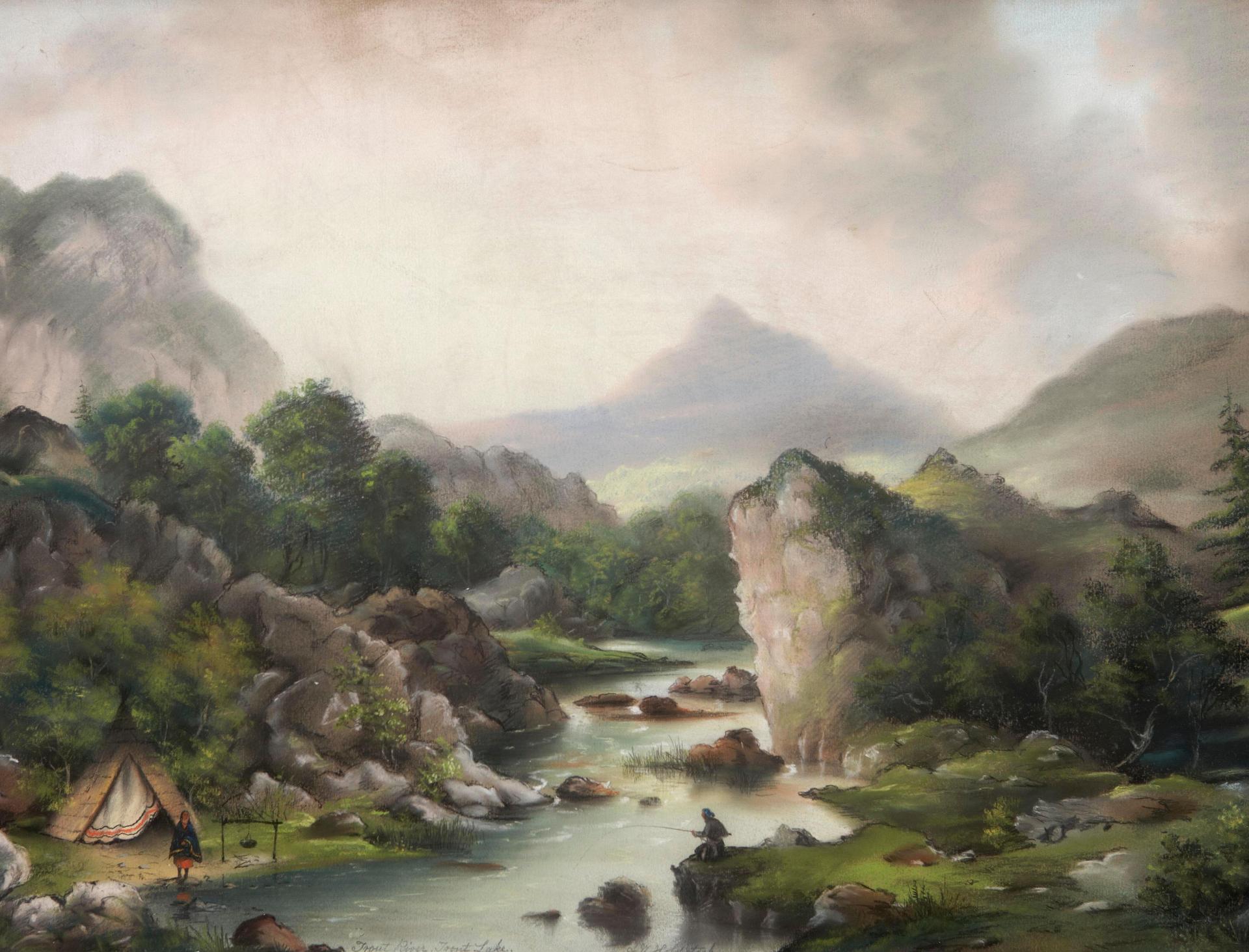 Alfred Worsley Holdstock (1820-1901) - Trout River, Trout Lake