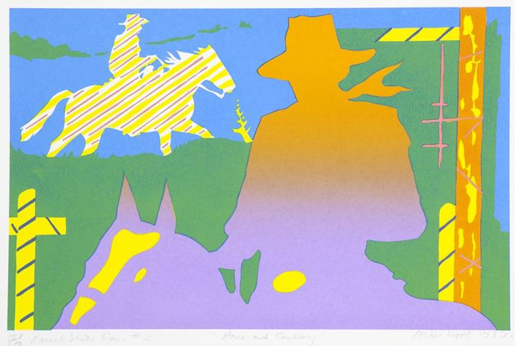 Alan Wood (1935-2017) - Horse and Cowboy #2