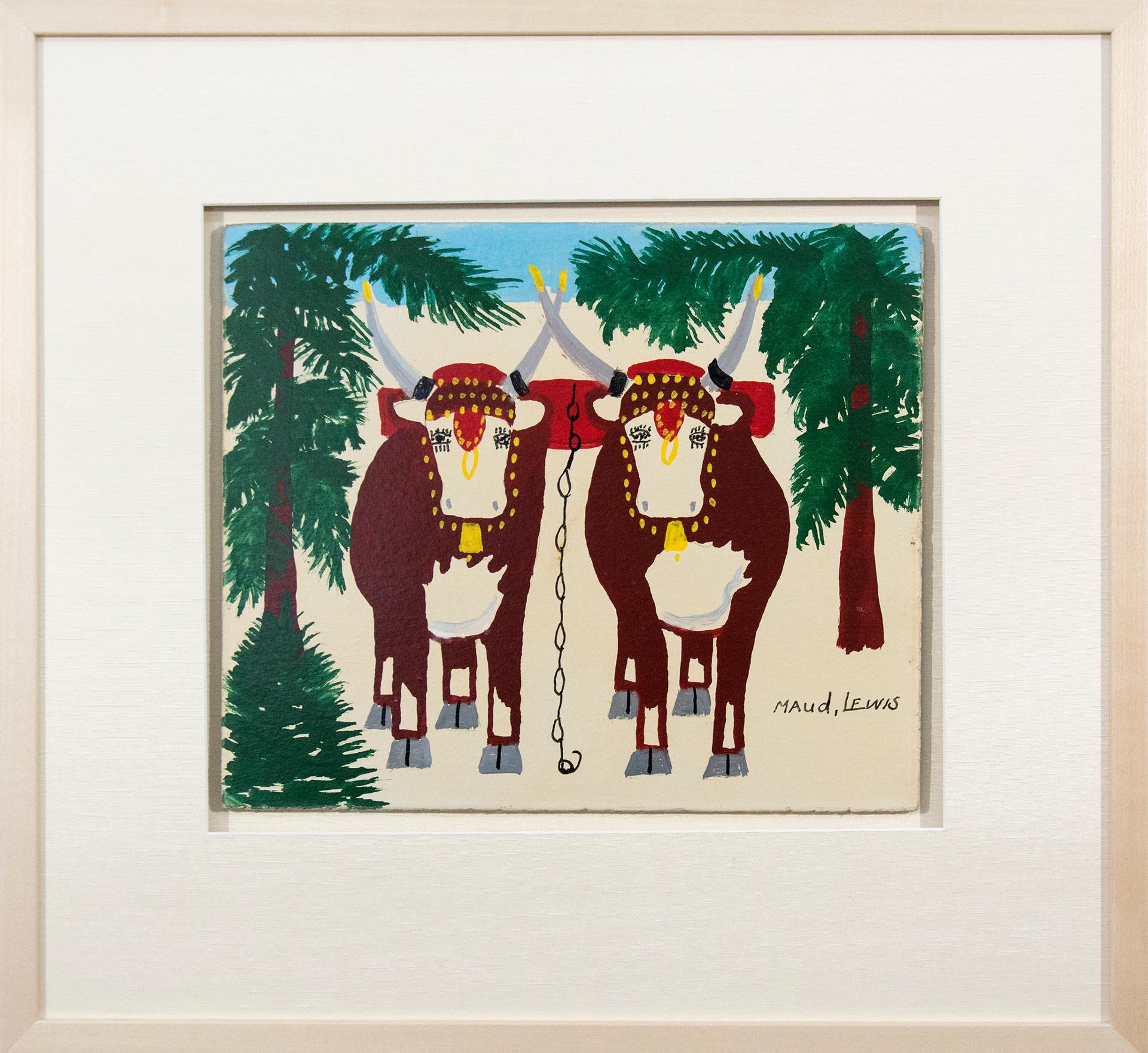 Maud Kathleen Lewis (1903-1970) - Oxen in Winter