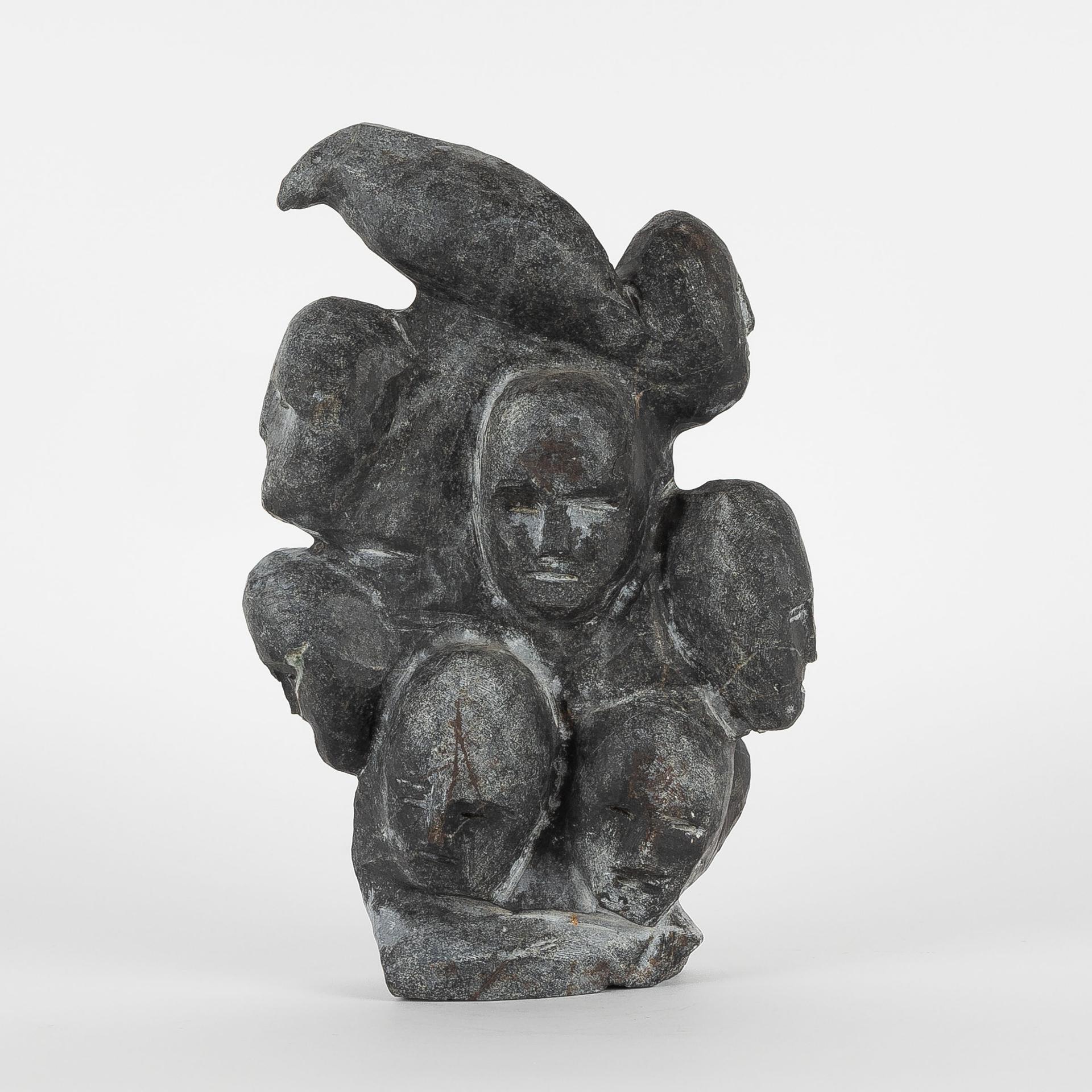 Toona Iqulik (1935-2015) - Composition With Faces And Birds