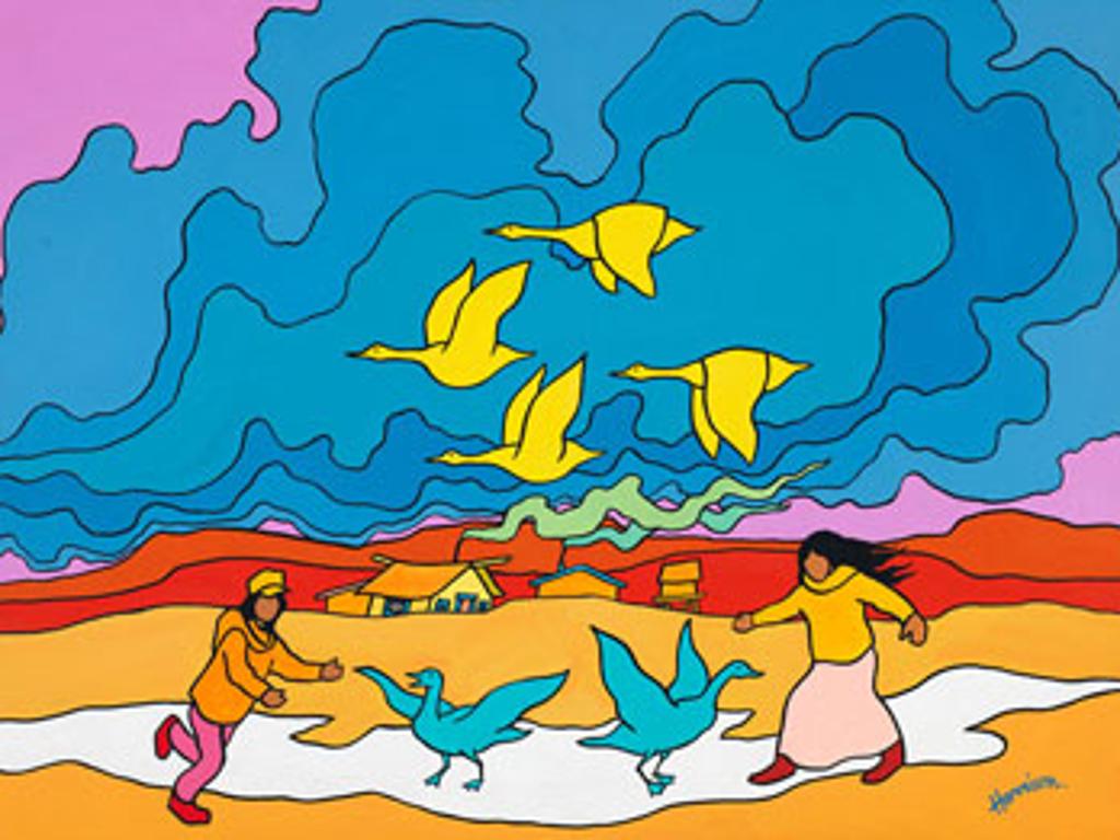 Ted Harrison (1926-2015) - Wild Goose Chase