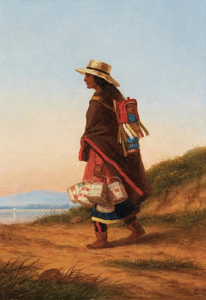 Cornelius David Krieghoff (1815-1872) - The Basket Seller