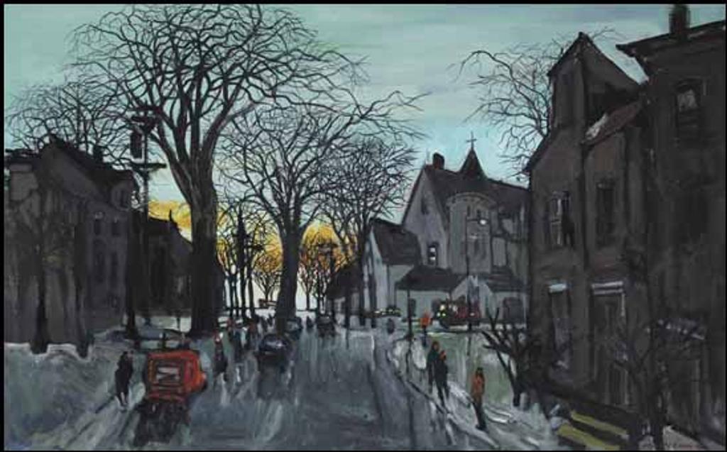 Molly Joan Lamb Bobak (1922-2014) - Street at Twilight