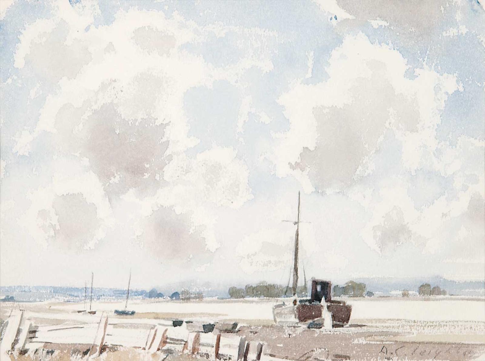 Alfred Crocker Leighton (1901-1965) - Untitled - Boats on the Shore