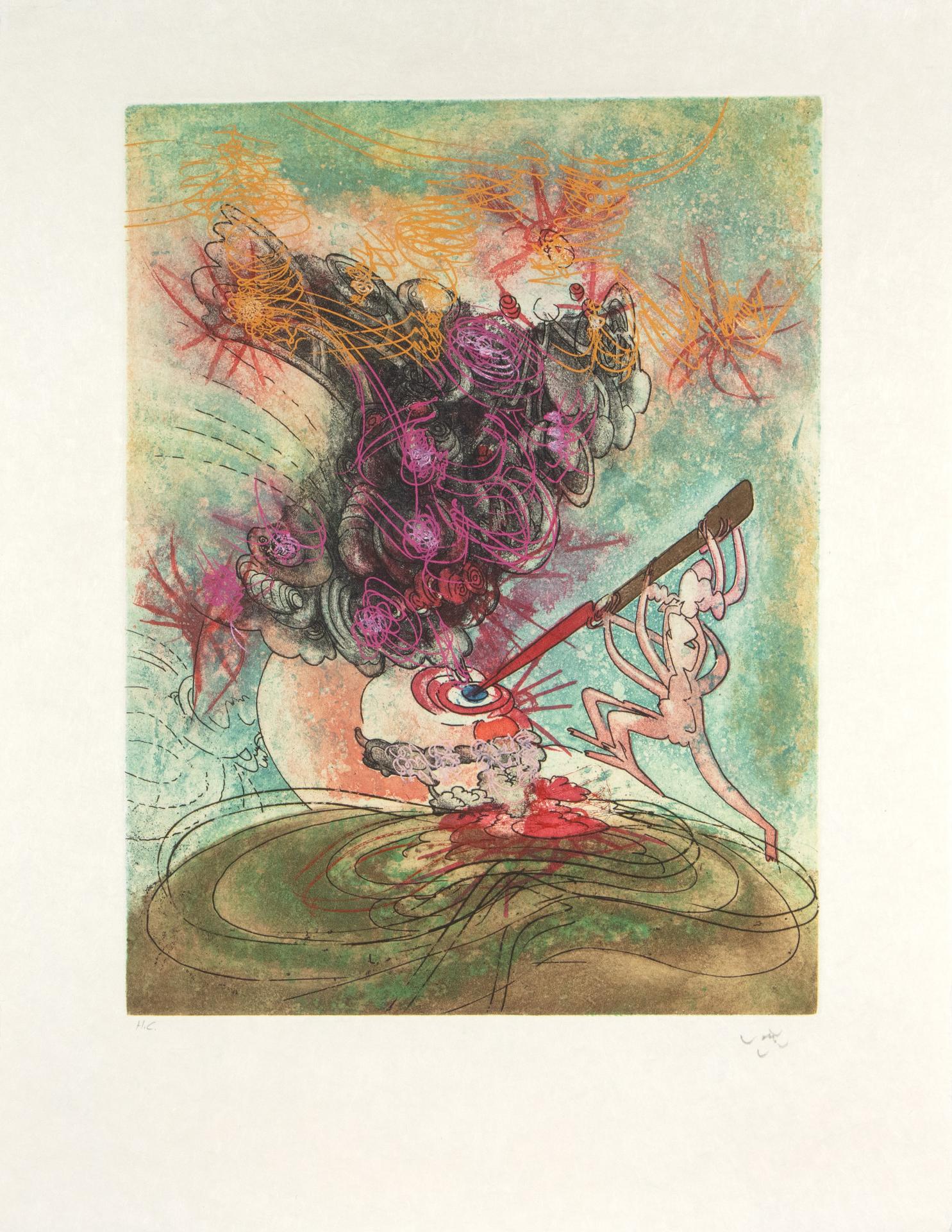 Roberto Matta (1911-2002) - Le s’oeil de la suite Hom’mère II – L’Eautre II , 1974-75