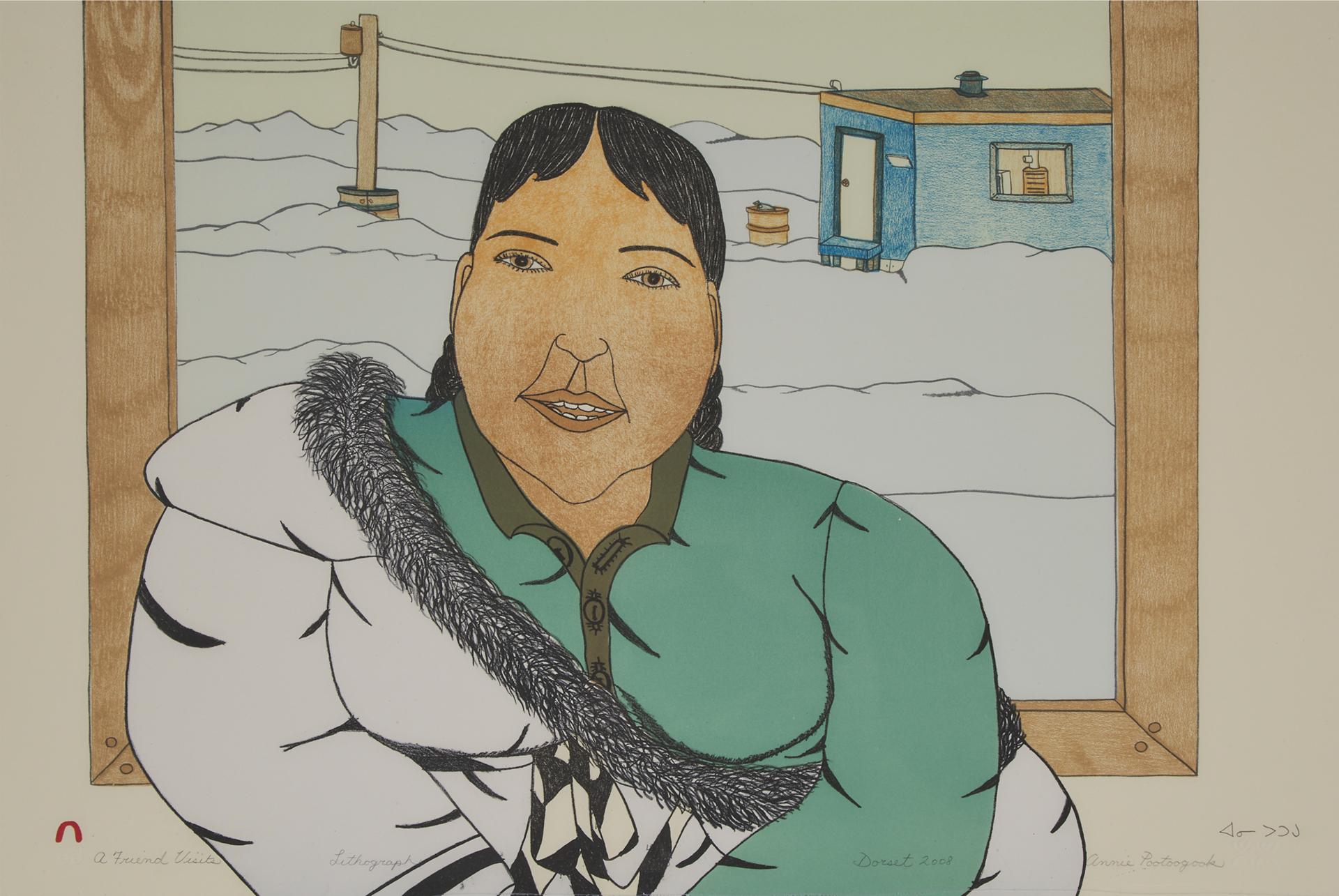 Annie Pootoogook (1969-2016) - A Friend Visits