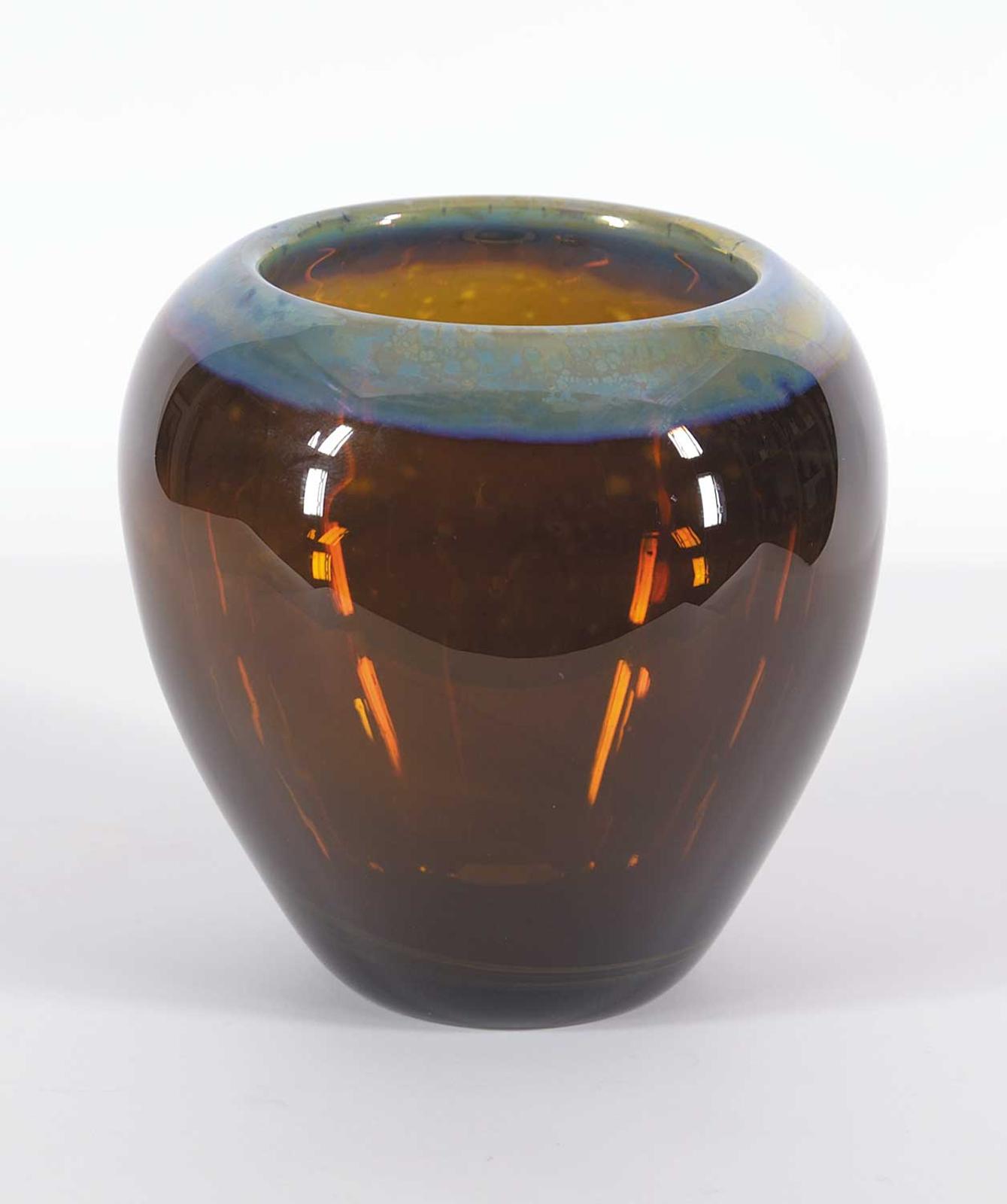 Roy Chandler - Brown Vase with Silver Lip