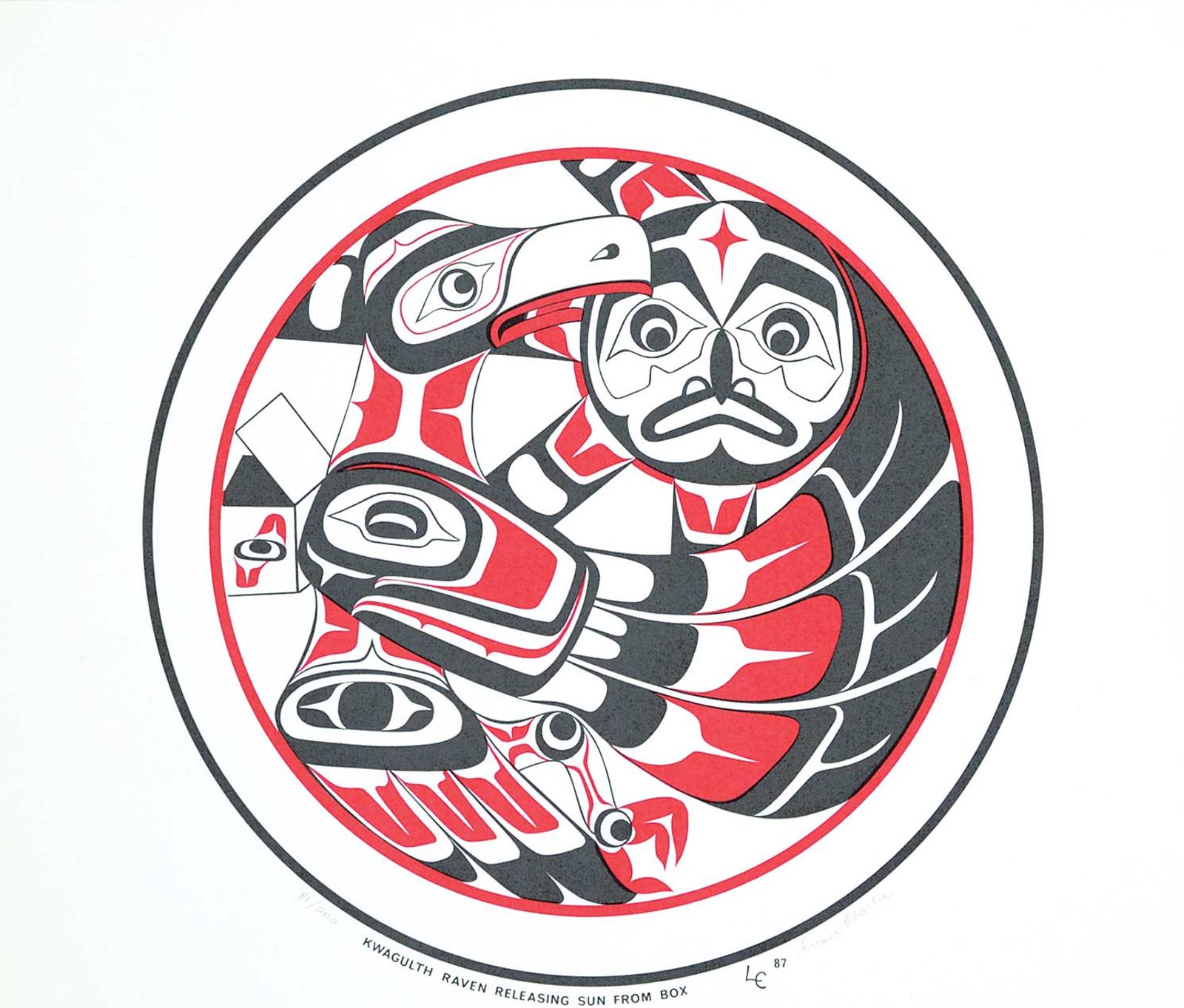 Loraine Charlie - Kwagulth Raven Releasing Sun from Box #81/200
