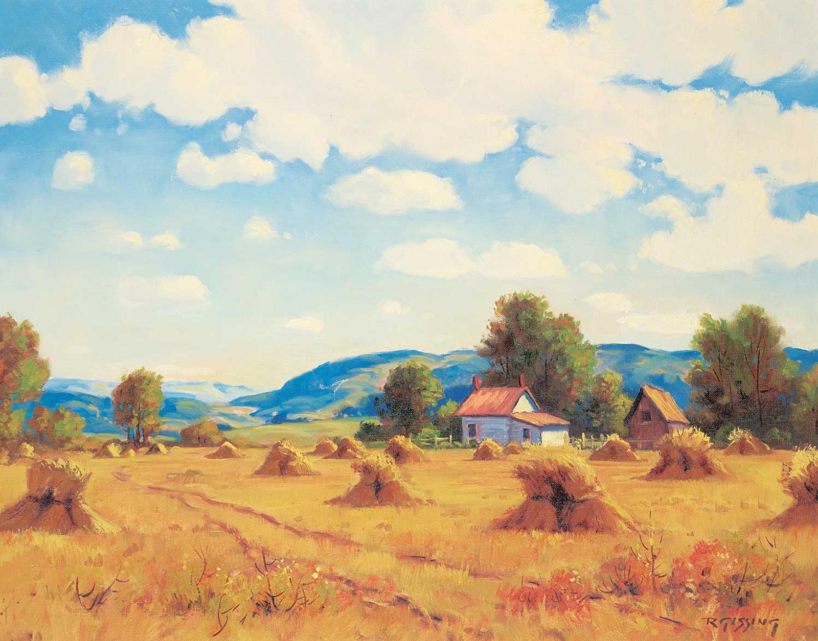 Roland Gissing (1895-1967) - Fall Scene with Stooks