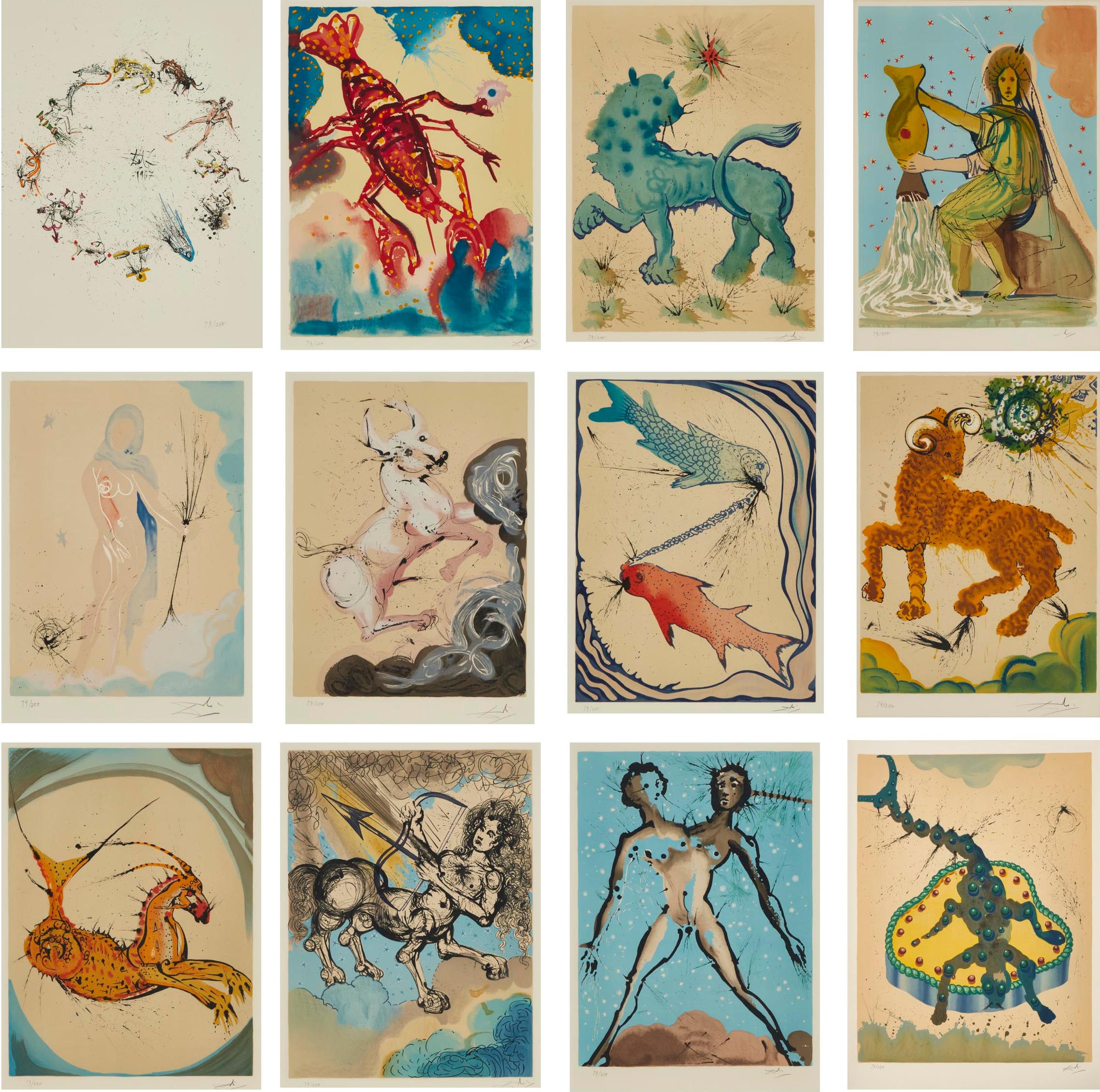 Salvador Dalí (1904-1989) - THE TWELVE SIGNS OF THE ZODIAC, 1967 [M&L. 1181-1192; F. 67-6]
