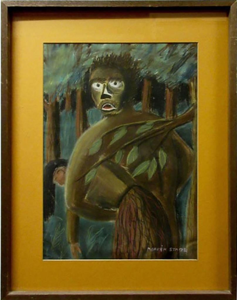 Marvin Starr - Figures Near Woods; Elder Couple