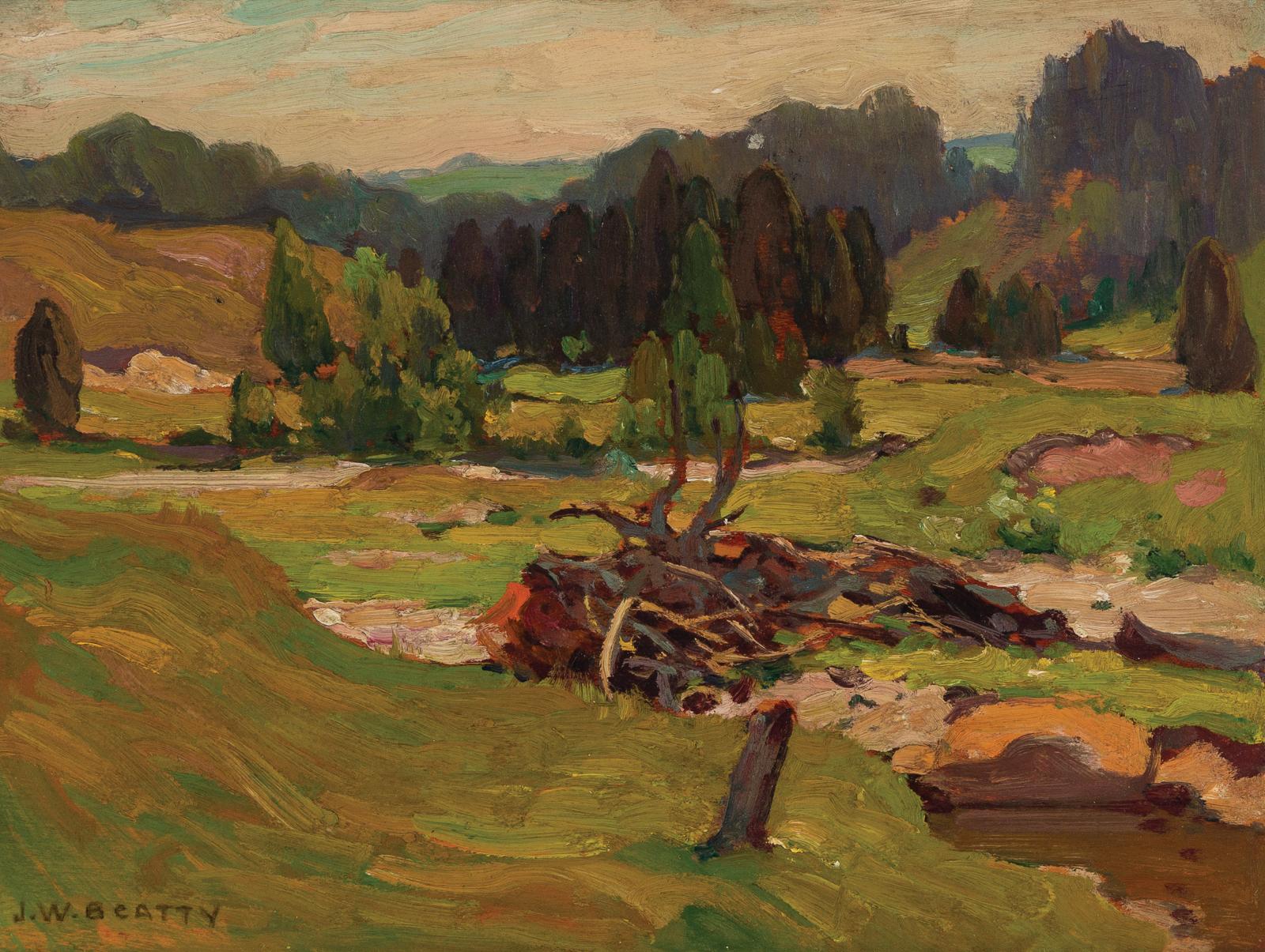 John William (J.W.) Beatty (1869-1941) - Summer Landscape