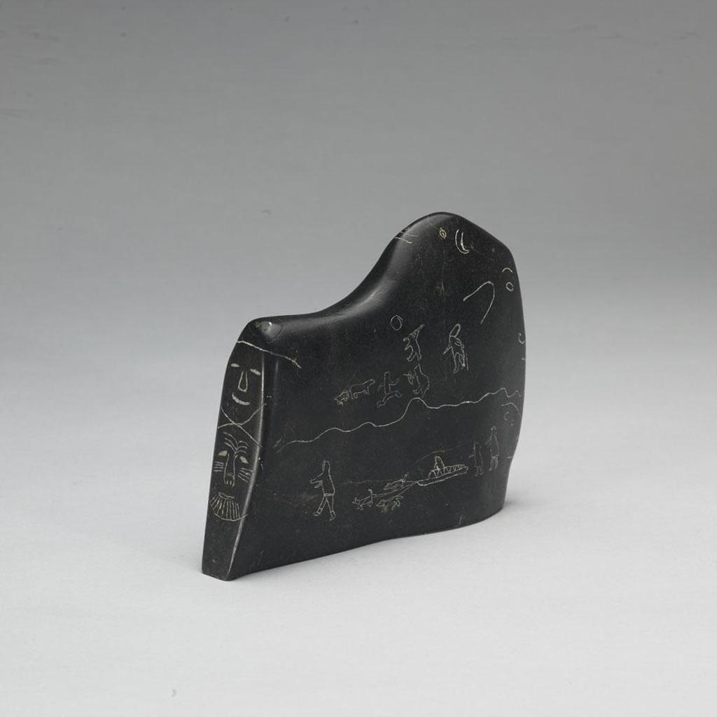 Alvin Yvon Kannak (1940) - Form Of A Musk Ox Decorated With Incised Hunting Scenes