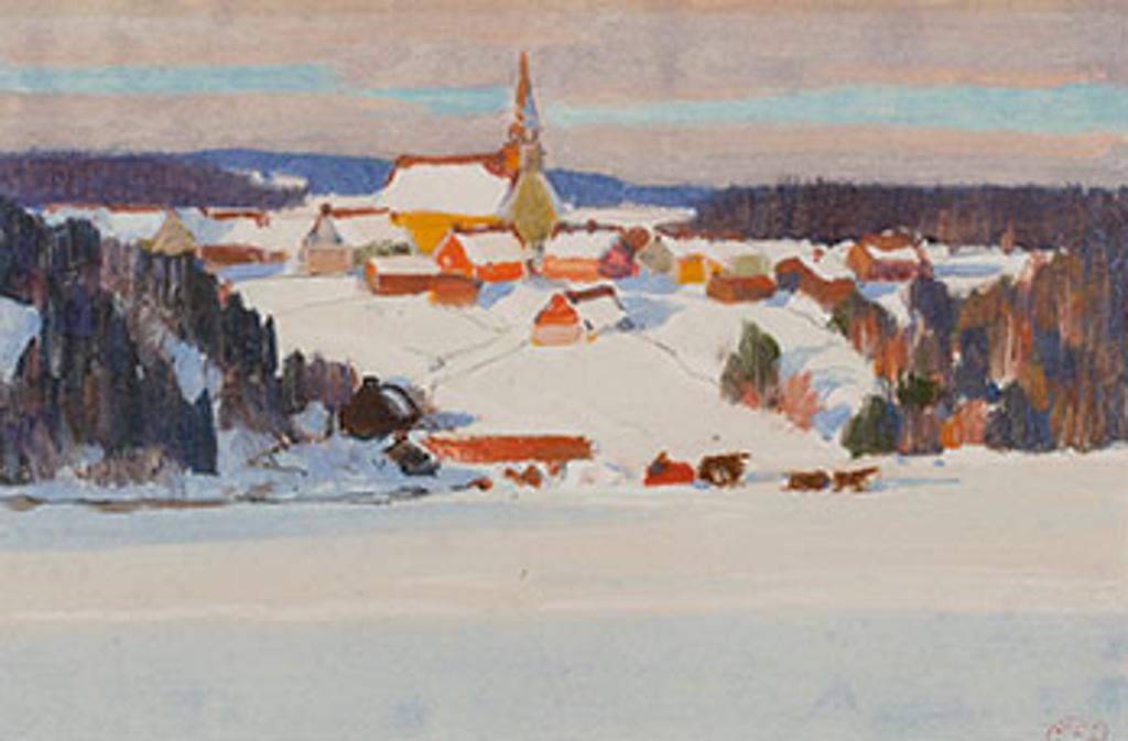 Clarence Alphonse Gagnon (1881-1942) - Village ensoleillé