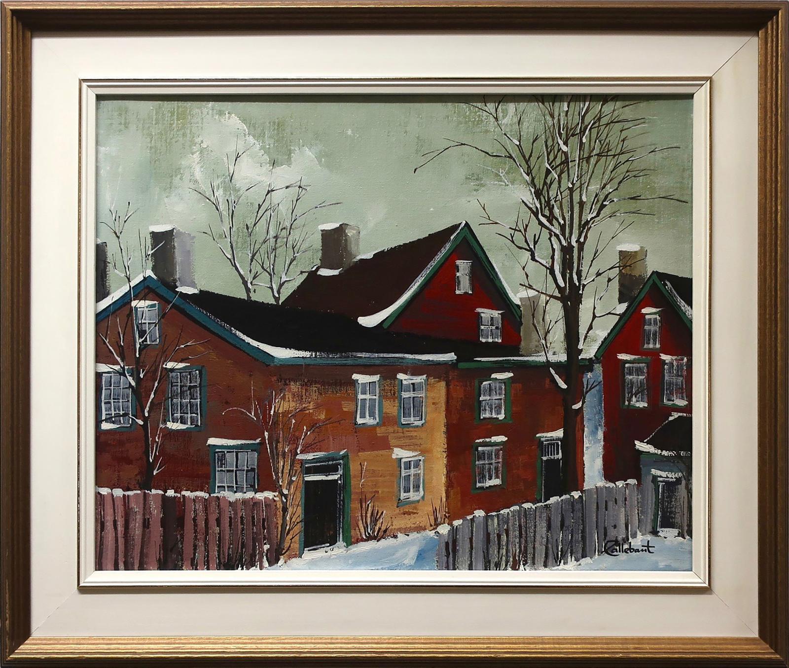 Raymond Callebout (1932) - Untitled (Back Houses)